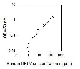Human RBP7 ELISA kit Standard Curve