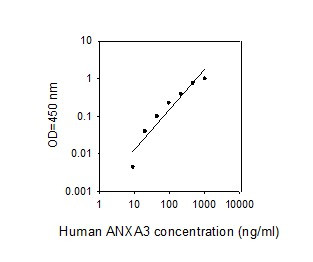 Human ANNEXIN A3 ELISA Kit Standard Curve