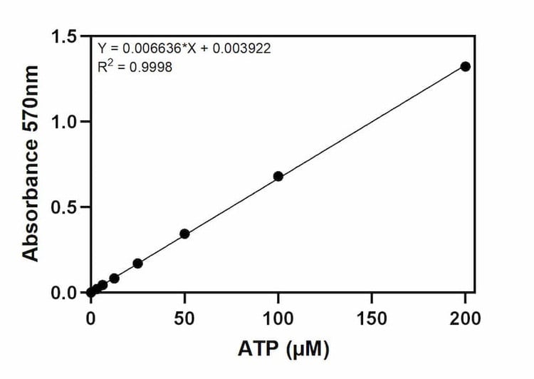 ATP Assay Kit Standard Curve (colorimetric format)