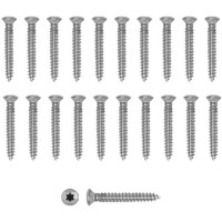 MOPAR 20-Piece Interior | Exterior | Headlight | Bumper Bezel | Grille | Molding T15 Torx Oval Head Trim Screws, Chrome (#8 x 1 1/8") FITS: Dodge, Plymouth, Chrysler, Jeep