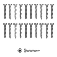 GM 20-Piece Interior | Exterior | Headlight | Bumper Bezel | Grille | Molding T20 Torx Pan Head Trim Screws, Chrome (#8 x 1") FITS: Chevrolet, Buick, Oldsmobile, Pontiac, Cadillac, GMC Trucks A | B | C | D | E | F | G | H | J | X | Y Body