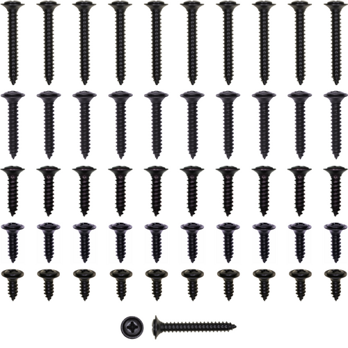 HONDA 50-Piece Interior | Exterior | Molding | Bezel | Trim | Door Panel | Headliner | Dash | Phillips Screws | Hardware | Black | #8 (FITS: All Honda / Acura Models)