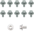 NISSAN 10-Piece 12mm Splash Shield / Wheel Liner / Interior / Exterior / Engine Bay / Body Bolt Kit (M8-1.25 x 20 mm)