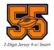 2 Digit Jersey # with Insert