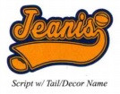 Script with Tail & Decor Name