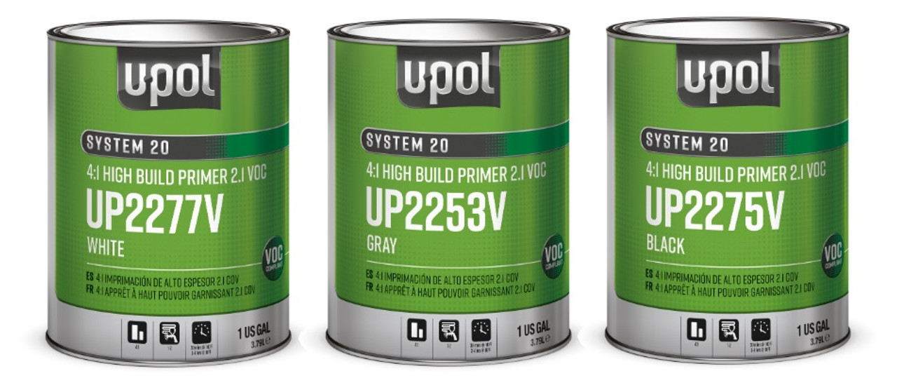 4:1 High Build Primer 1Gal (White, Gray, Black)