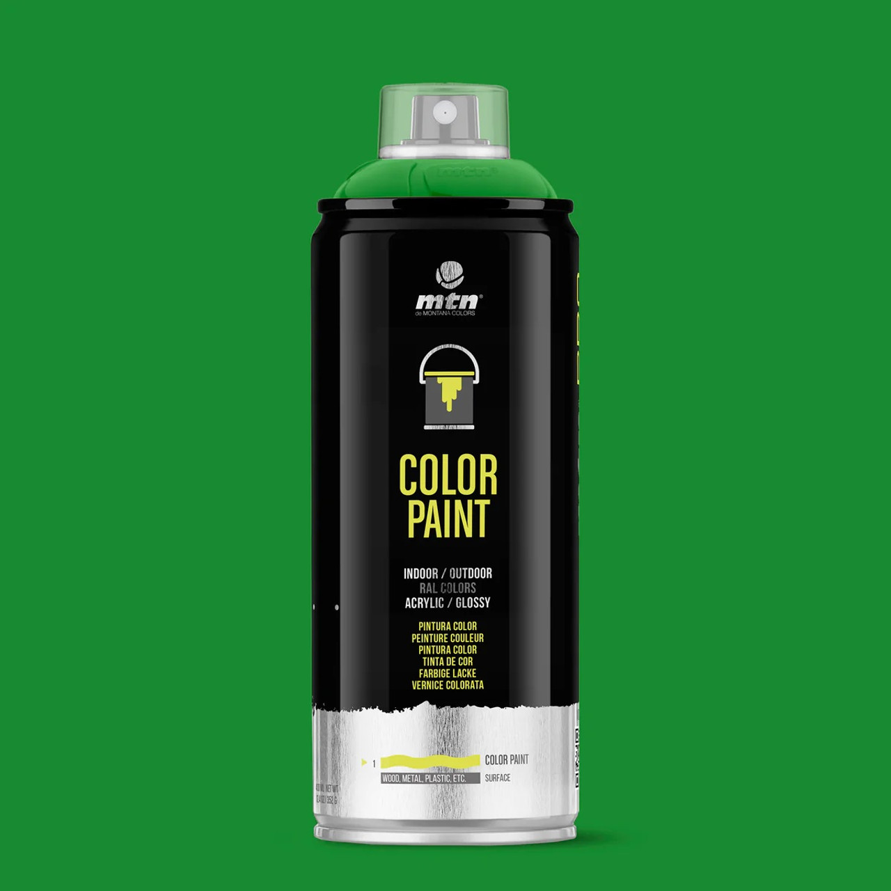 Montana PRO Spray Paint 400ml RAL 6018 - Yellow Green