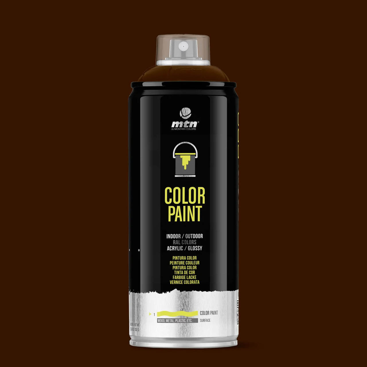 Montana PRO Spray Paint 400ml RAL 8016 - Mahogany Brown
