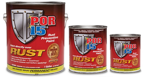 POR-15 Rust Preventive Coating Semi-Gloss Black (pint, Quart, Gallon)