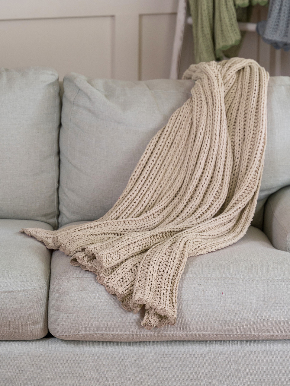 Comfy Knit Throw - Natural | Shop Beautiful Designs by April