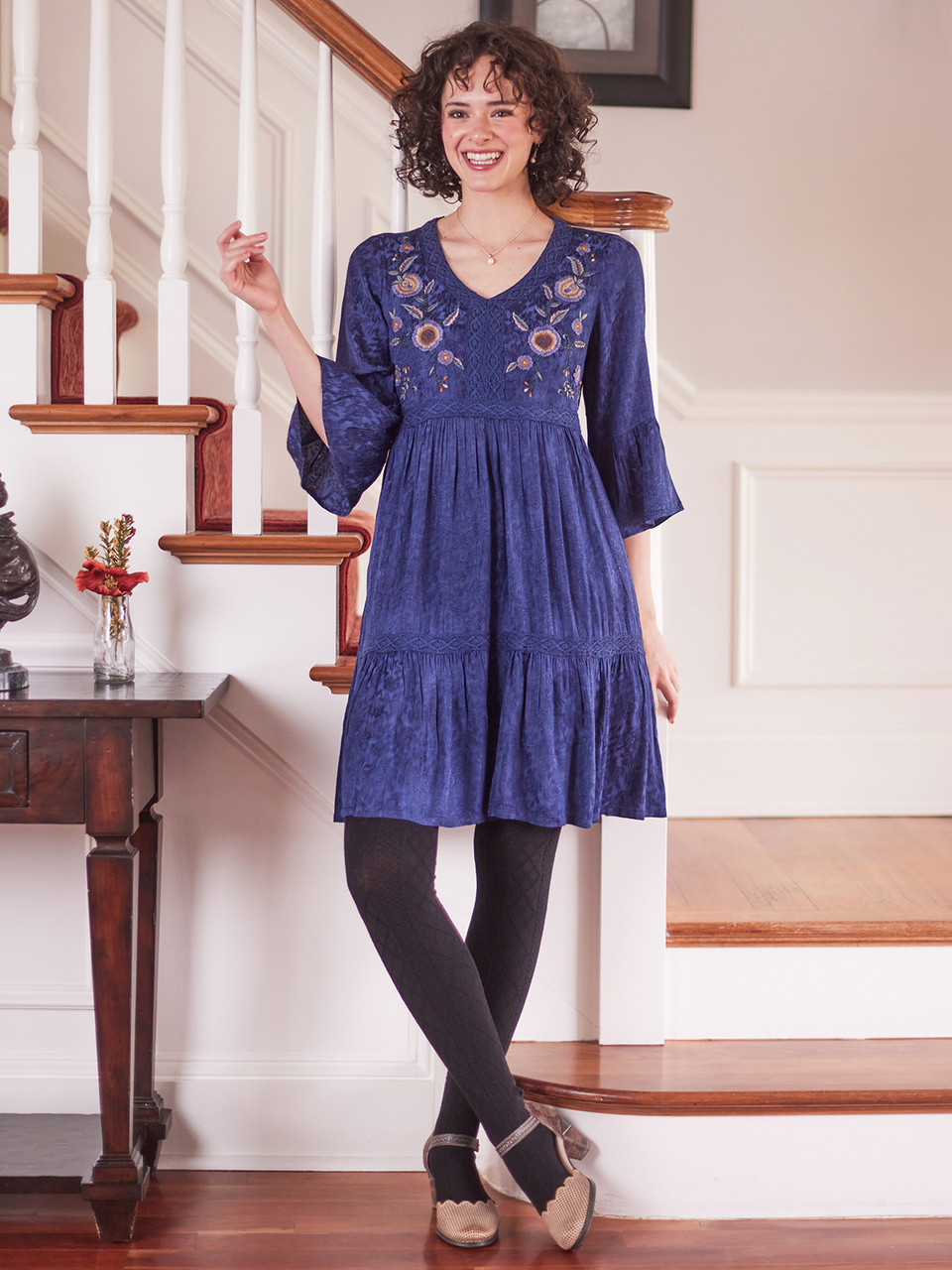 CARAMEL JUNIPER DRESS（NAVY） JUNIPER DRESS - NAVY | Garmentory