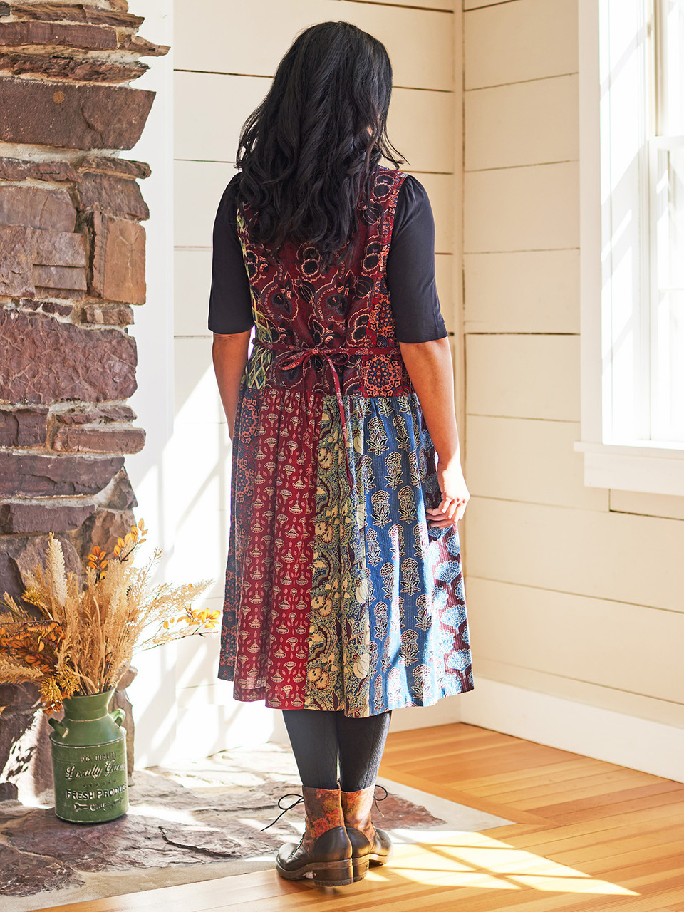 ANDREA&Co. PATCHWORK KNIT DRESS｜半袖