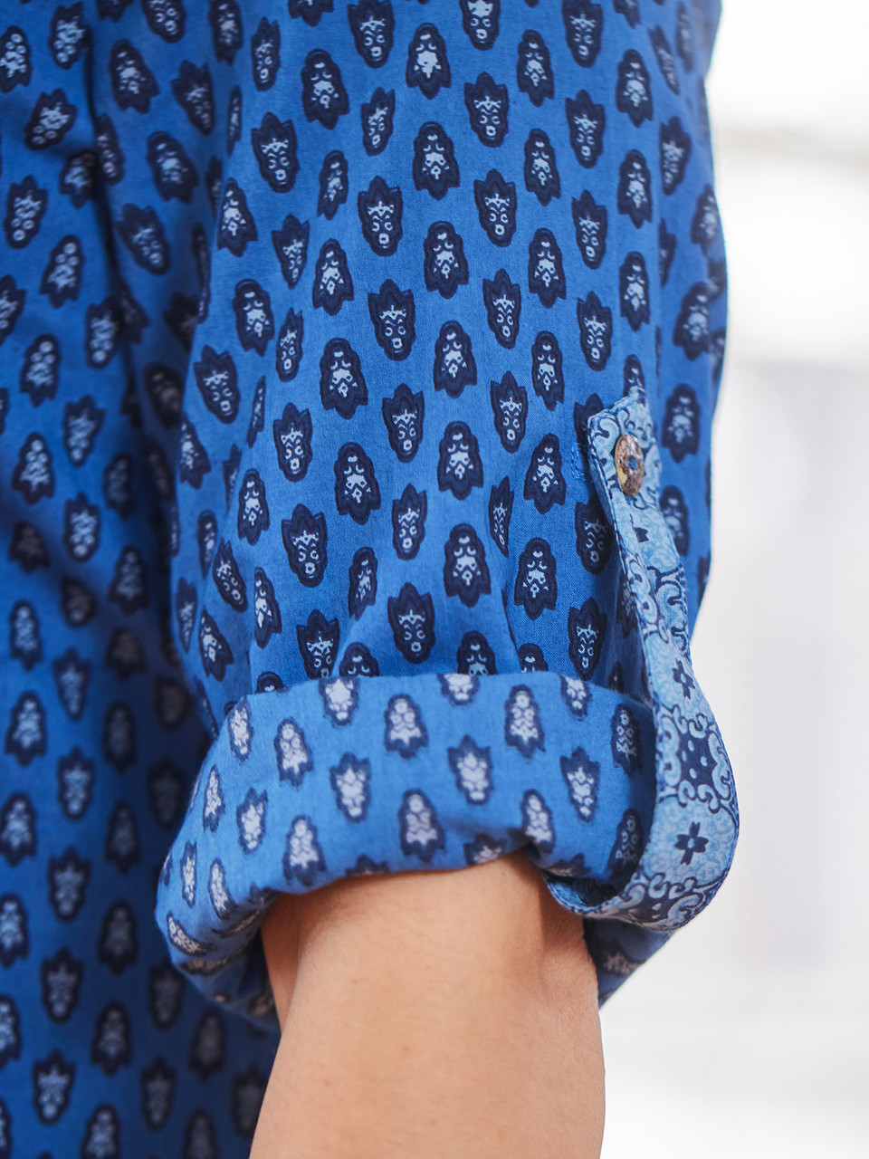 Indian Sapphire Blouse | Shop Beautiful Designs by April Cornell