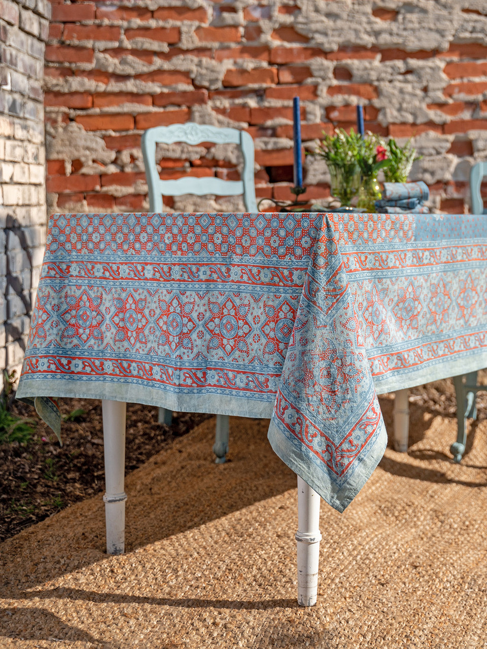 Persian Garden Natural Dye Tablecloth | Shop Beautiful Designs by