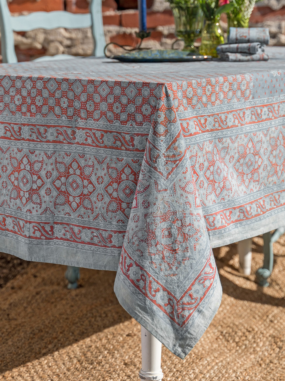Persian Garden Natural Dye Tablecloth | Shop Beautiful Designs by
