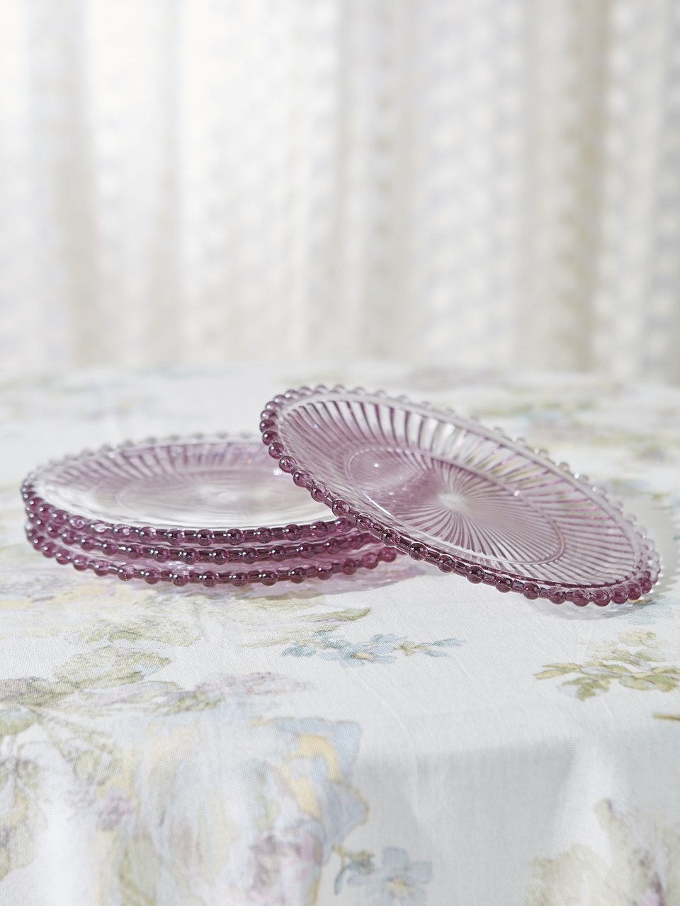 Aurora Glass Plates Set of 4 - Amethyst | Shop Beautiful Designs