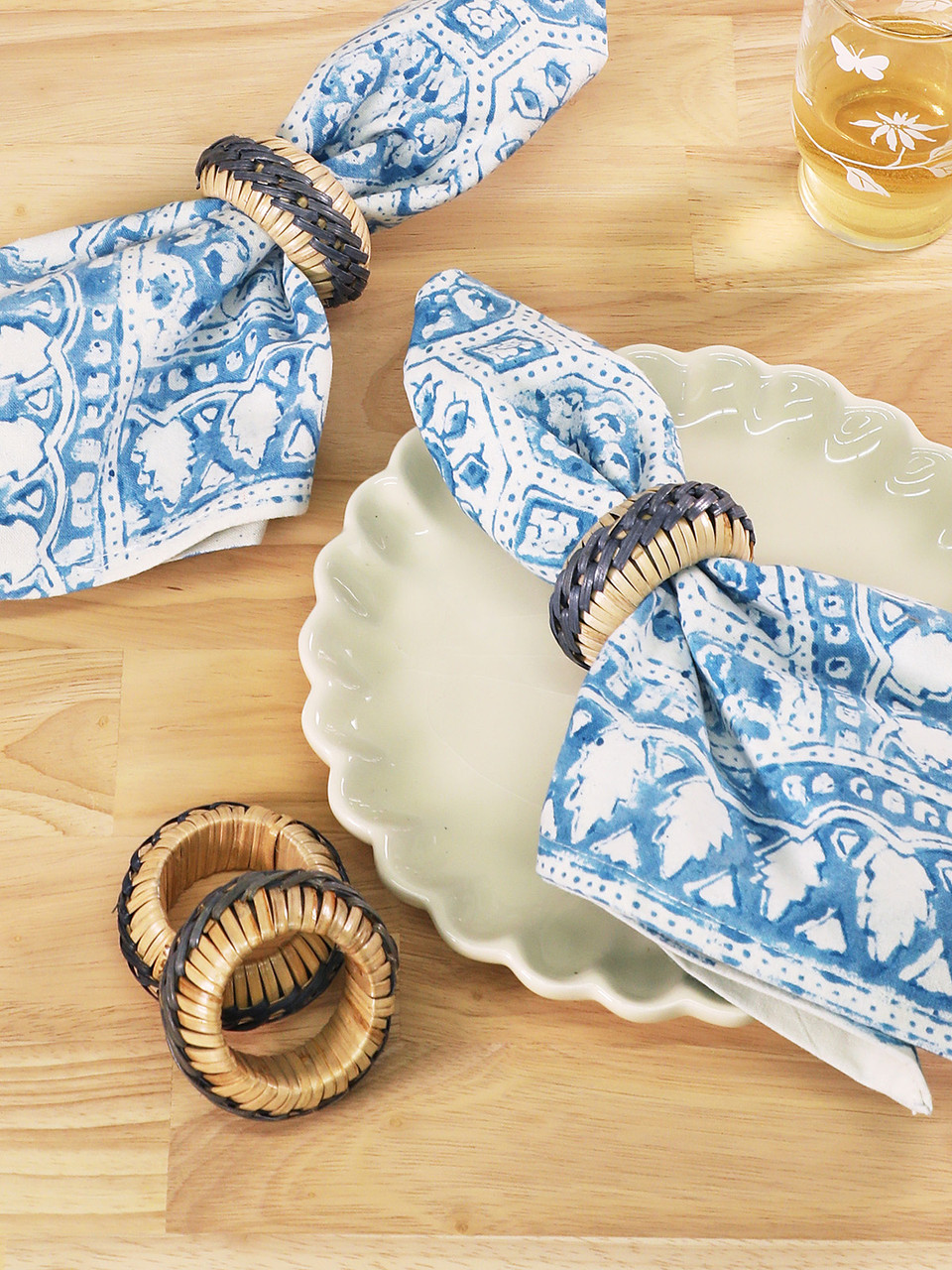 April Cornell Rory Rattan Napkin Ring - Thumbnail 2