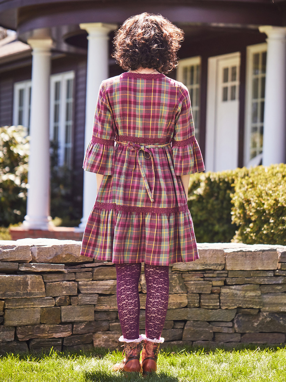 Plumberry Plaid Short Dress | Shop Beautiful Designs by April Cornell