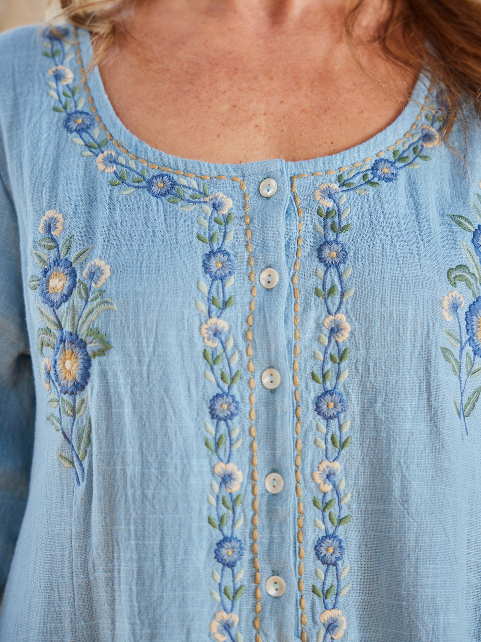 Kerala Caftan - Blue | Shop Beautiful Designs by April Cornell