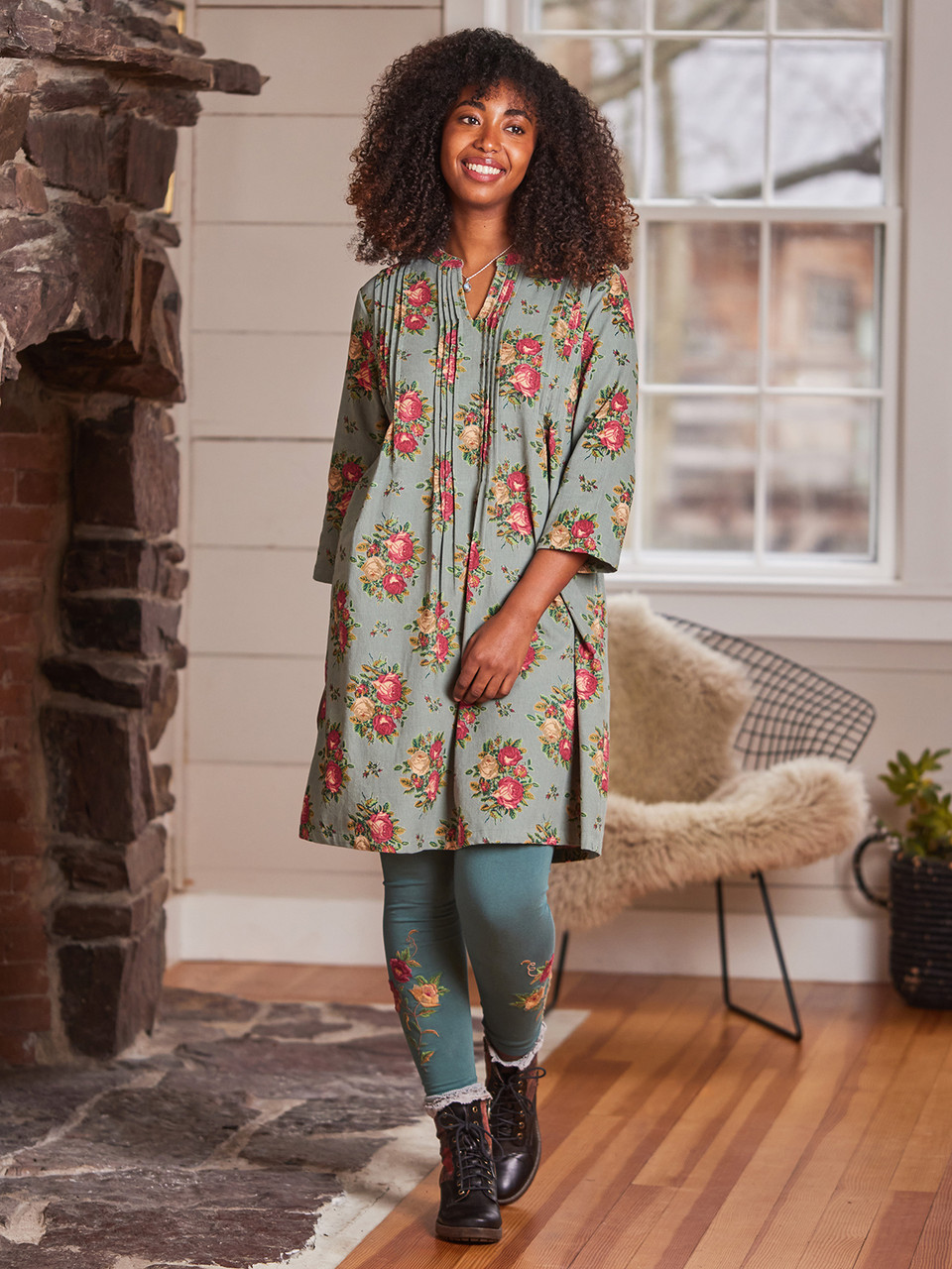 Tunic Dress Women's Long Tunics For Leggings Cotton Tunic