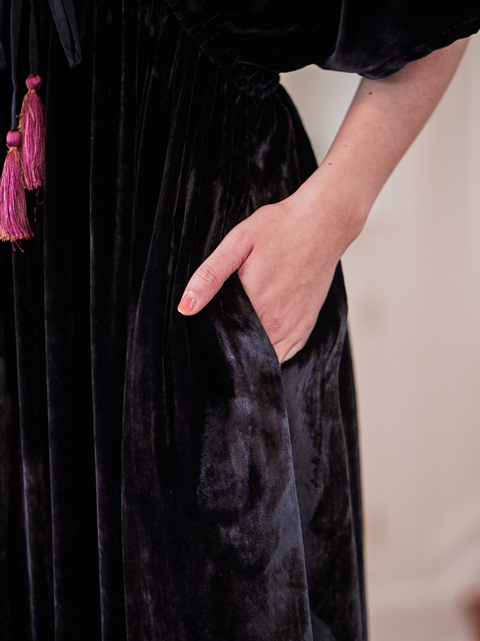 Nicole Velvet Dress - Black | Shop Beautiful Designs by April Cornell