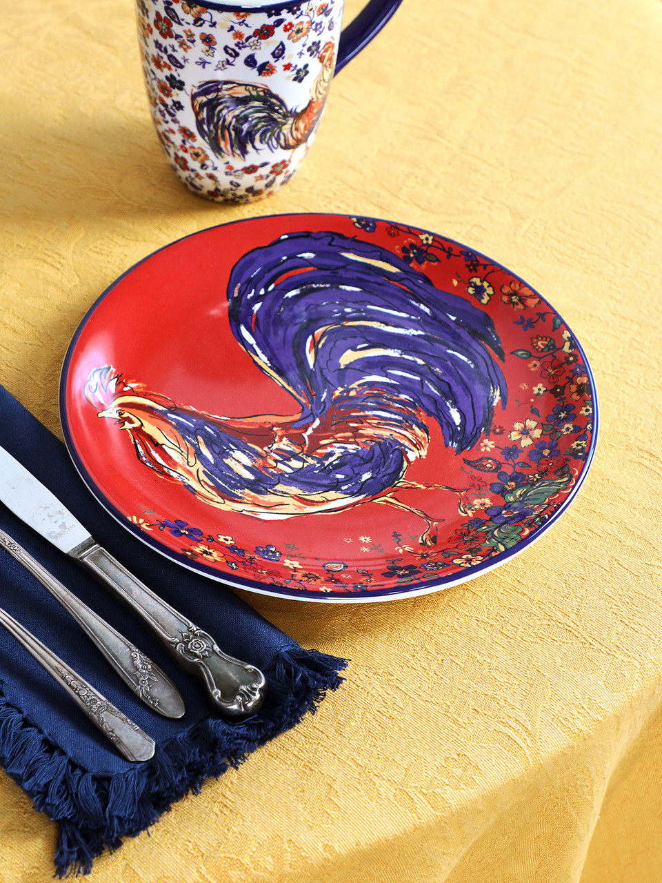 Morning Rooster Salad Plate | Shop Beautiful Designs by April Cornell