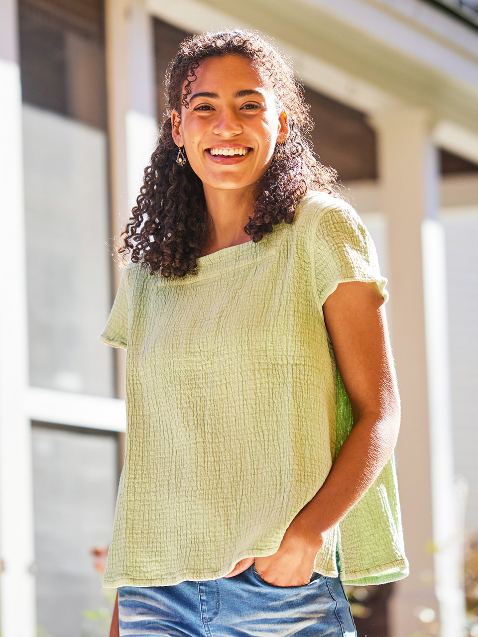 Easy Breezy Blouse - Sage | Shop Beautiful Designs by April Cornell