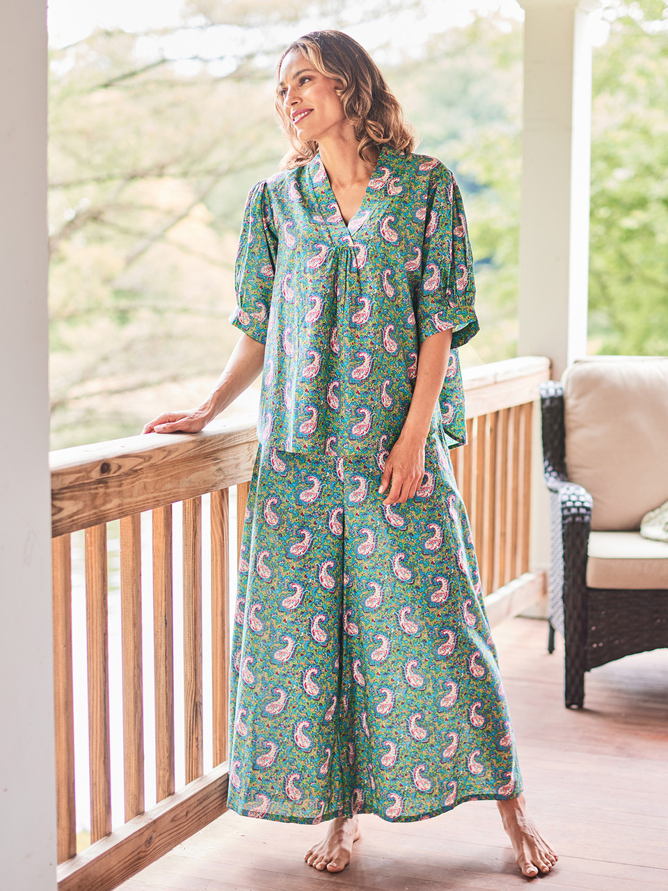 Prague Paisley Pajama Set | Shop Beautiful Designs by April Cornell