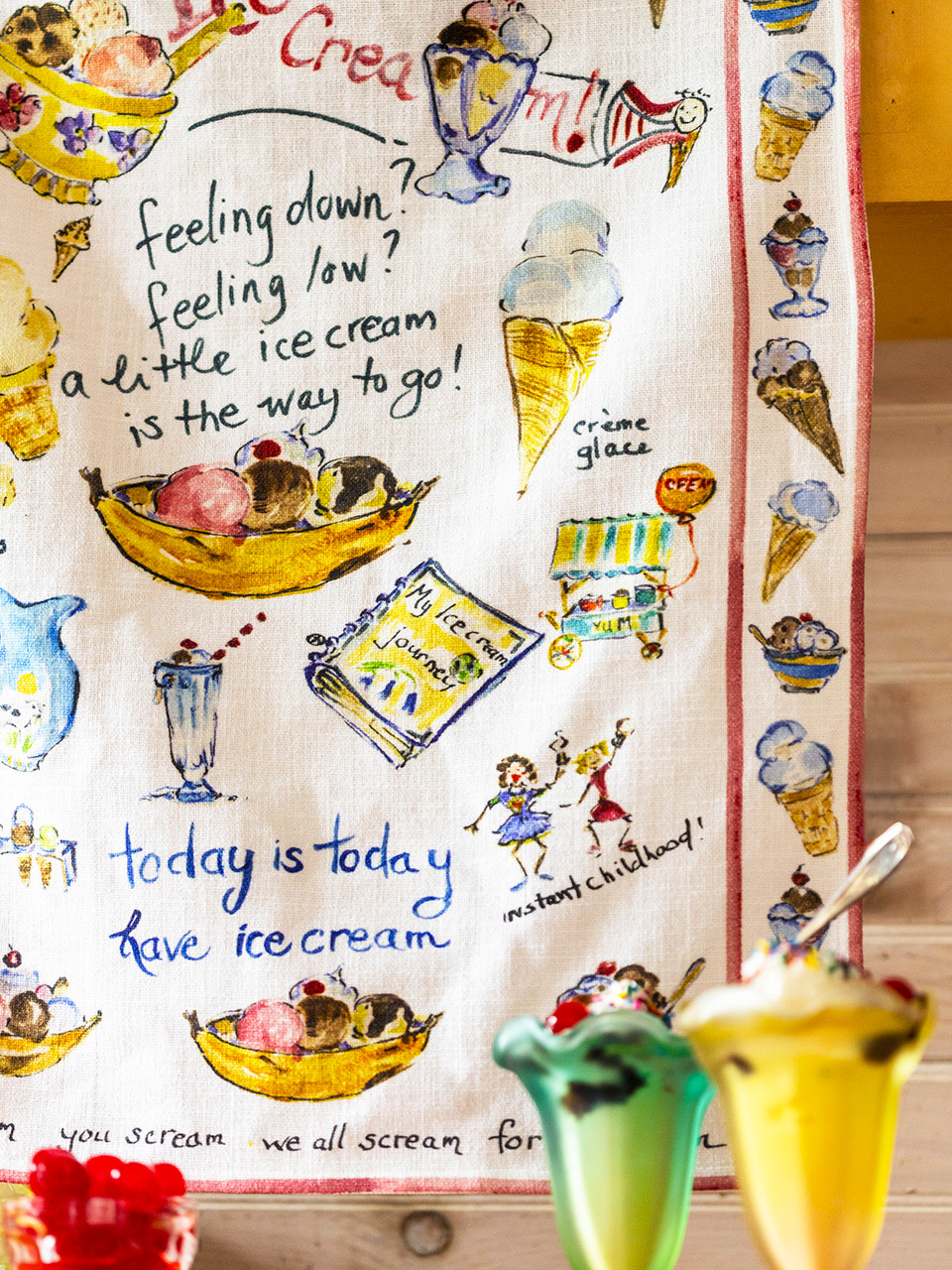 Ice Cream Tea Towel | Shop Beautiful Designs by April Cornell