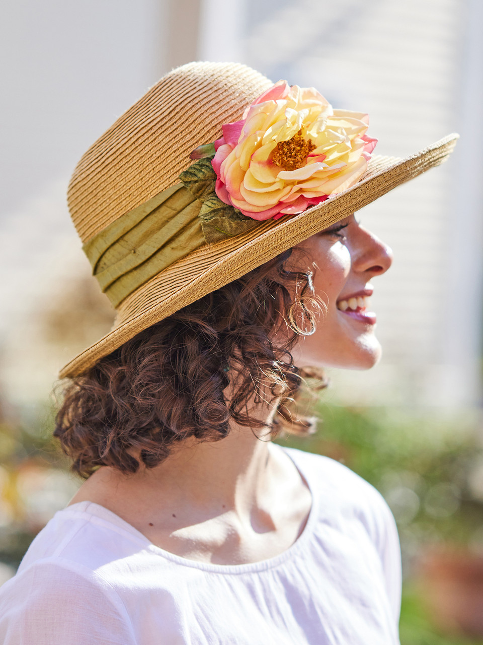 Beautiful Floral Rose Sun Hat Barbiecore Floral Hat | Pink Dream Picnic Hat | Statement  main image 2