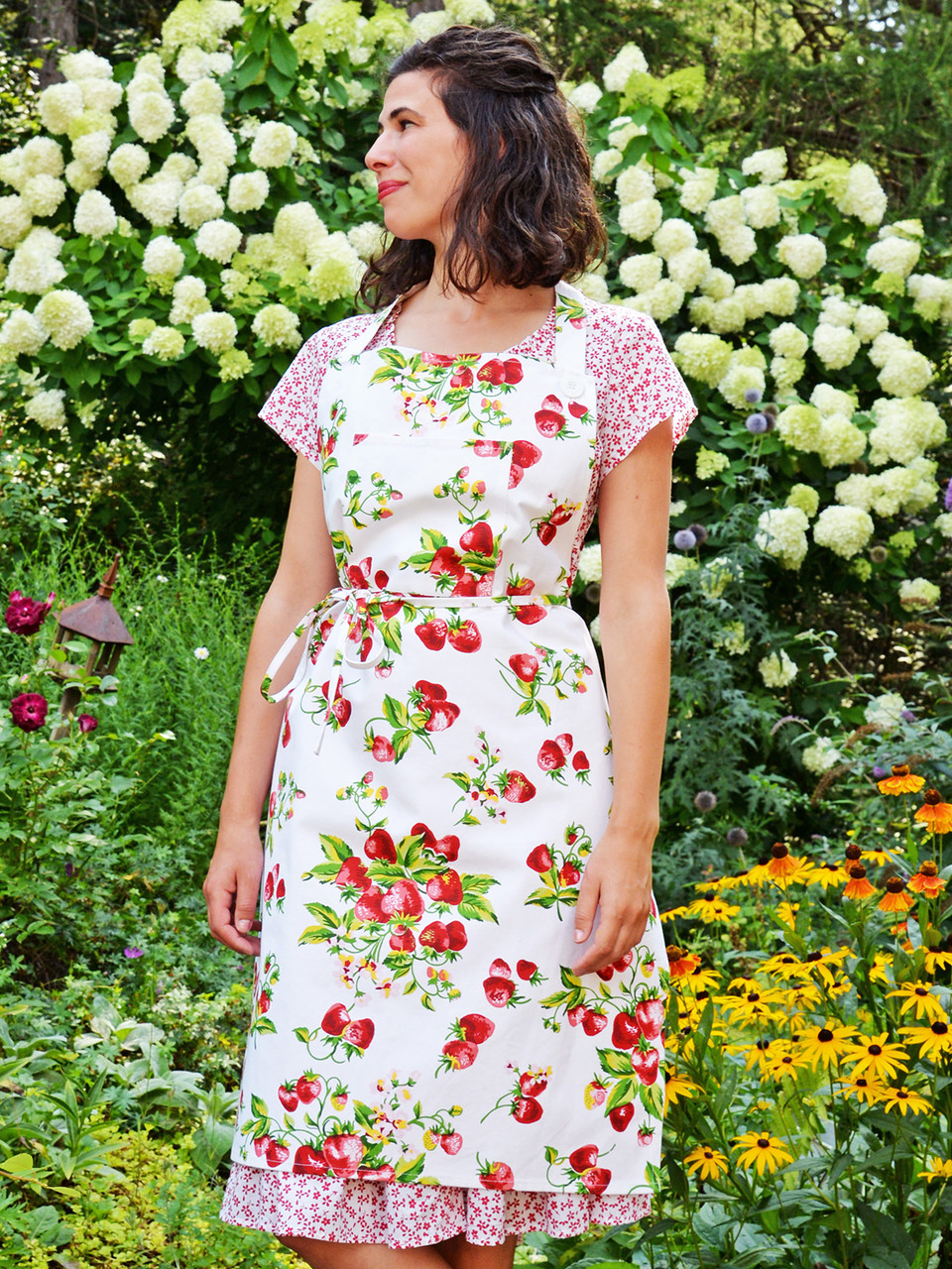 Strawberry Basket Chef Apron | Shop Beautiful Designs by April Cornell
