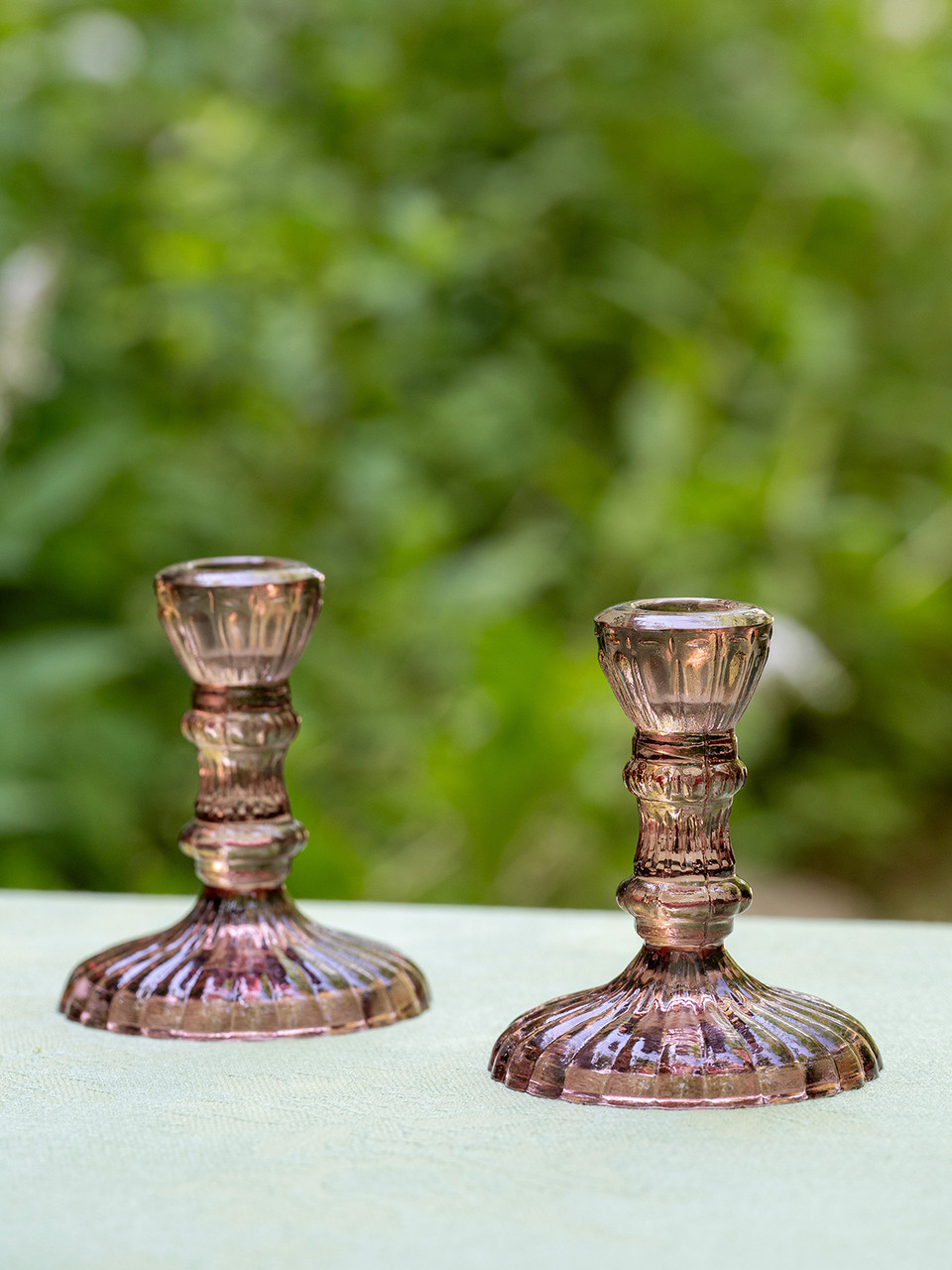 Vintage Candlestick Set of 2 - Amethyst | Shop Beautiful Designs