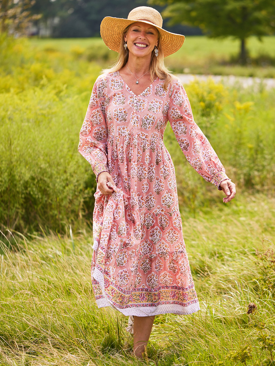 Marigold Blockprint Dress | Shop Beautiful Designs by April Cornell