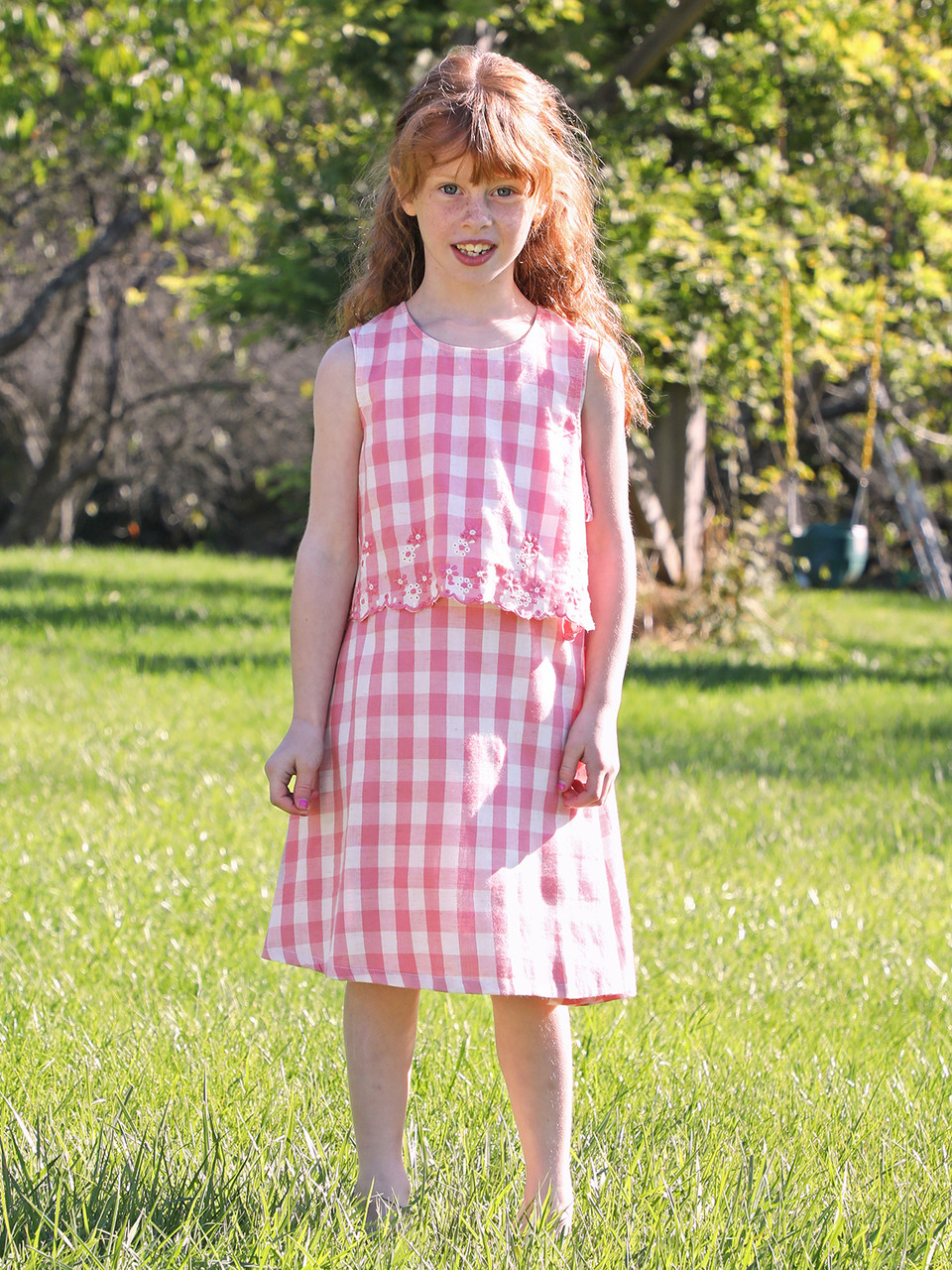Petunia Check Kids Dress | Shop Beautiful Designs by April Cornell