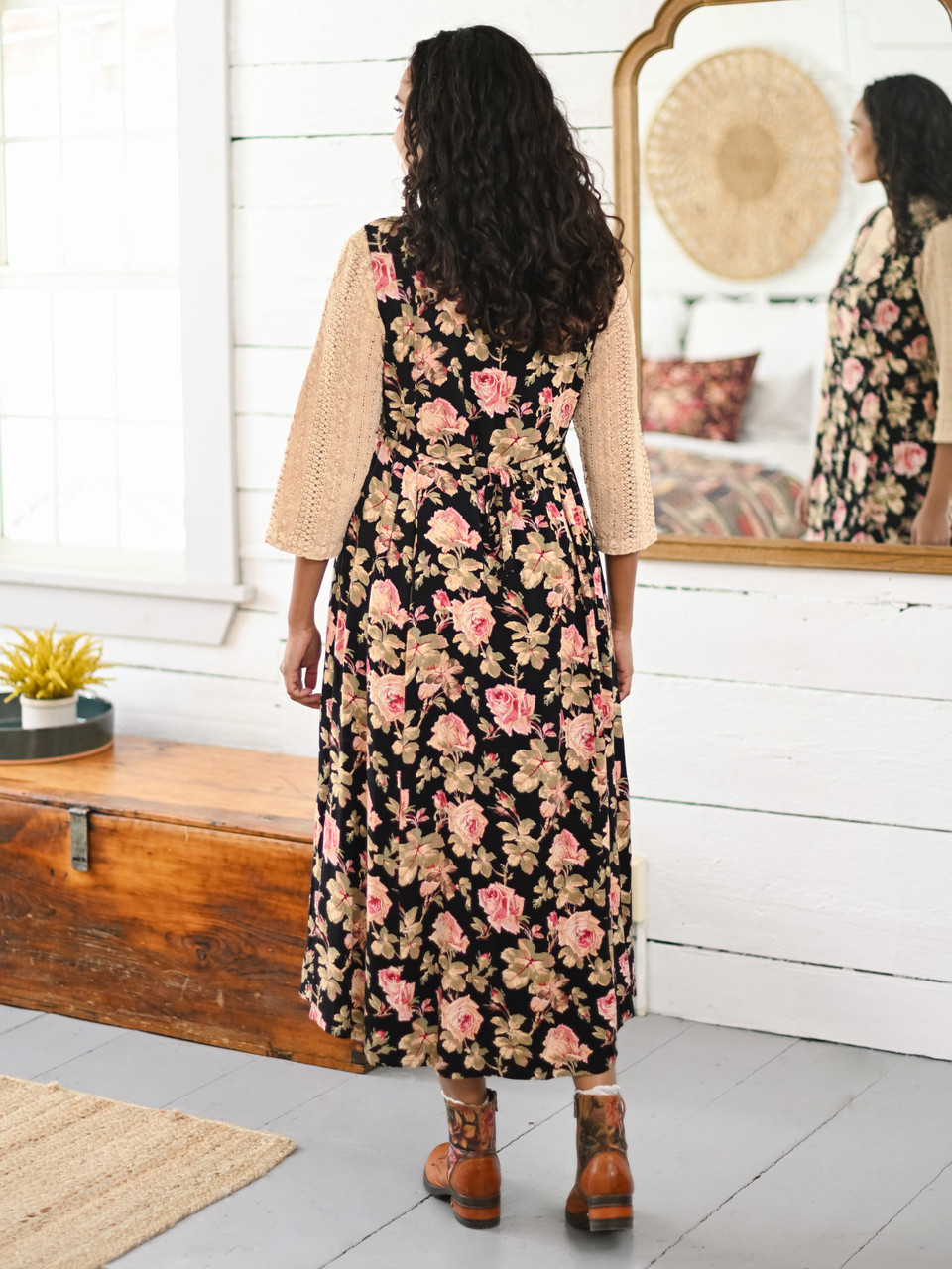 Drawing Room Pinafore Dress - Black | Shop Beautiful Designs by