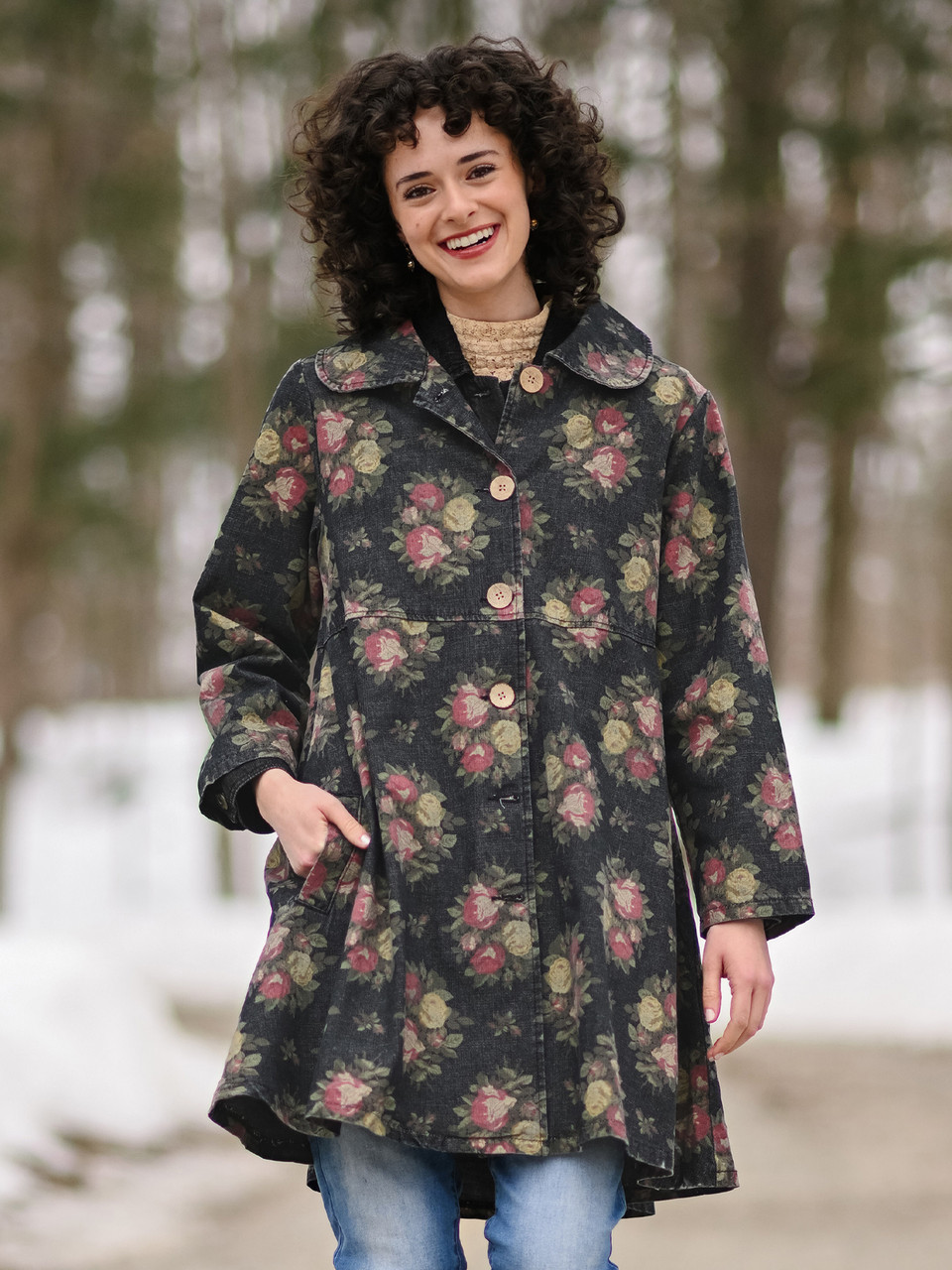 Genevieve Denim Short Jacket - Black | Shop Beautiful Designs by