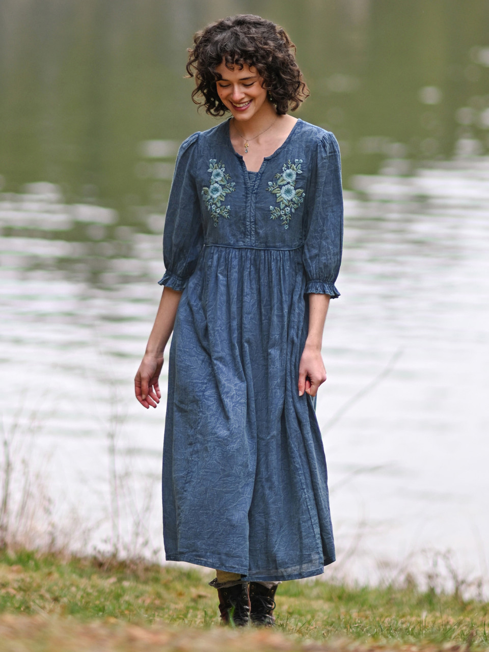 Celeste Dress - Dark Teal | Shop Beautiful Designs by April Cornell