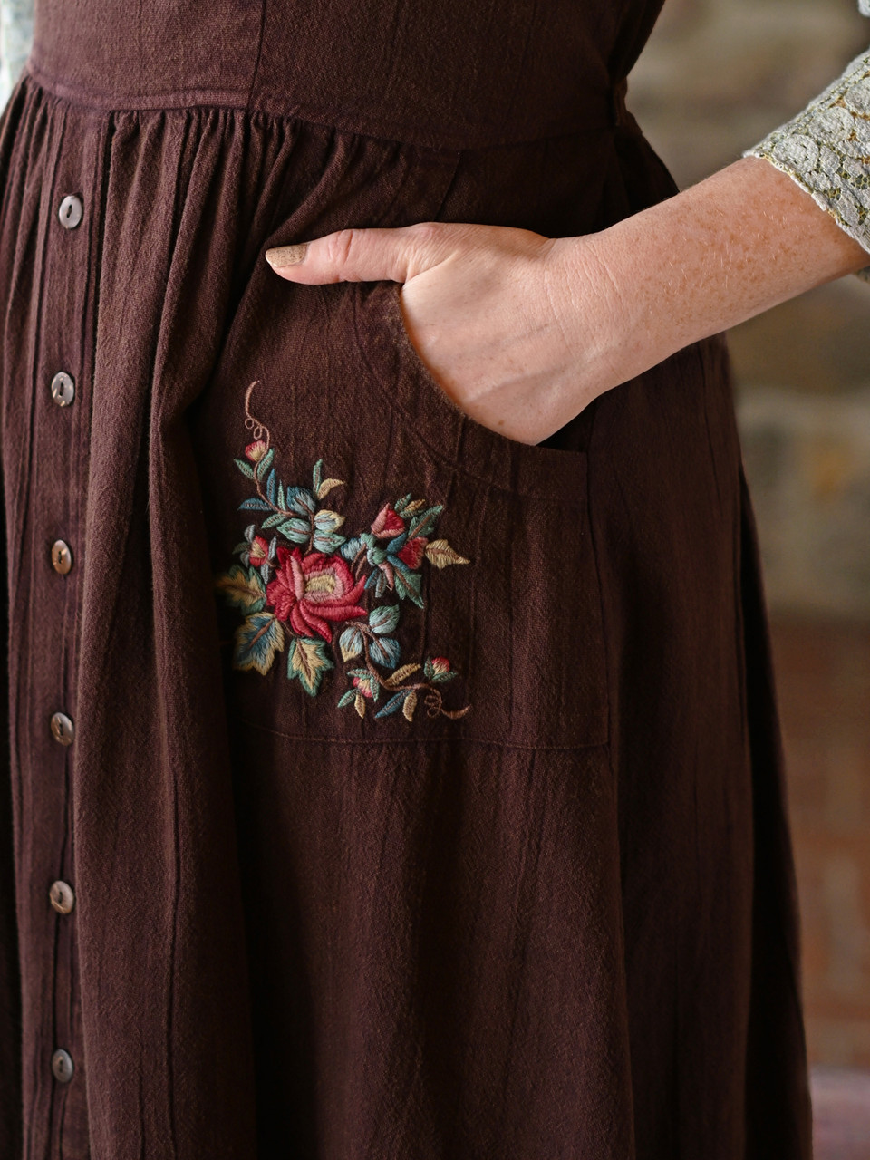 Charlie Pinafore Dress - Brown | Shop Beautiful Designs by April