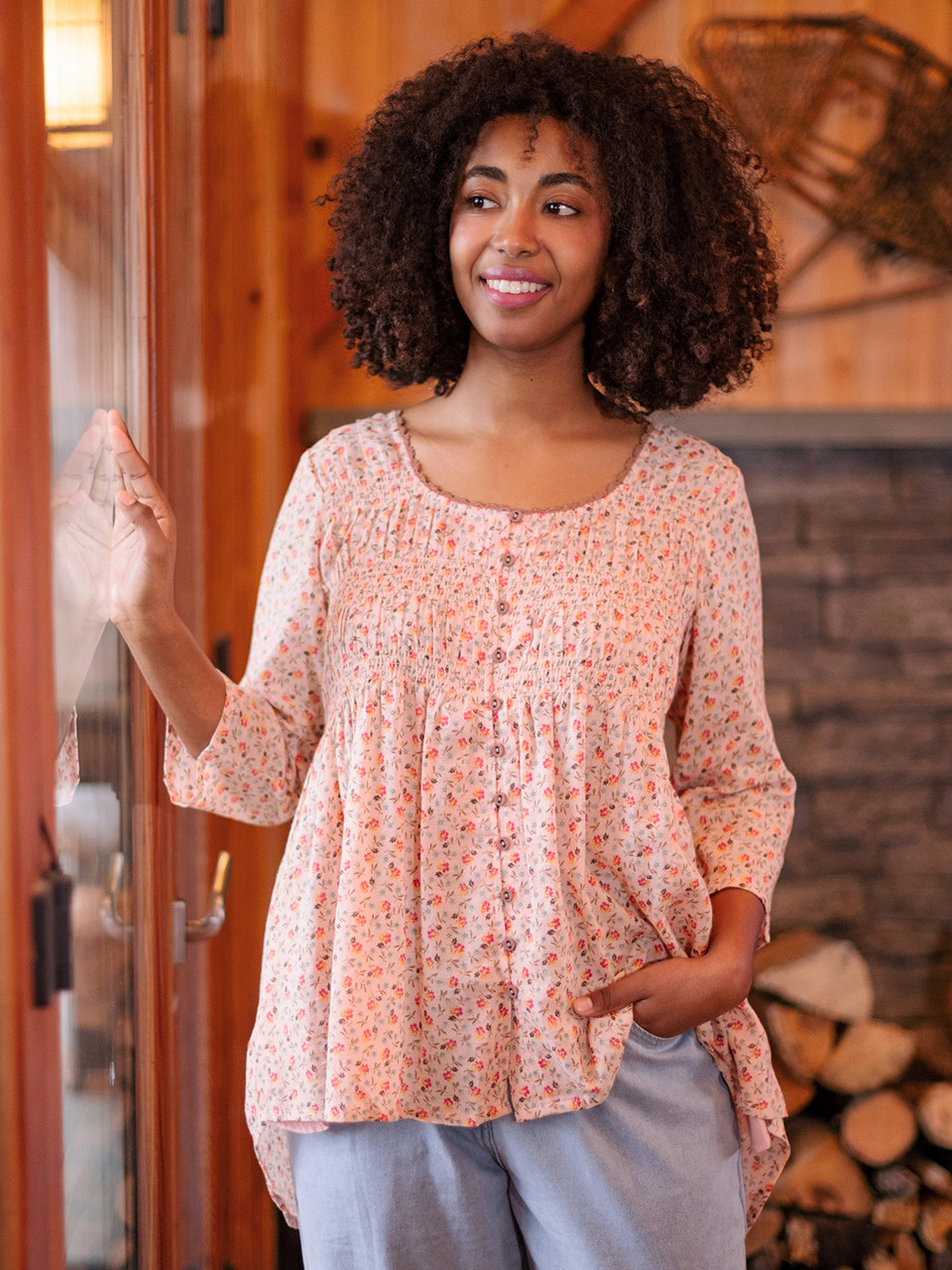 Adelina Blouse - Powder Peach | Shop Beautiful Designs by April