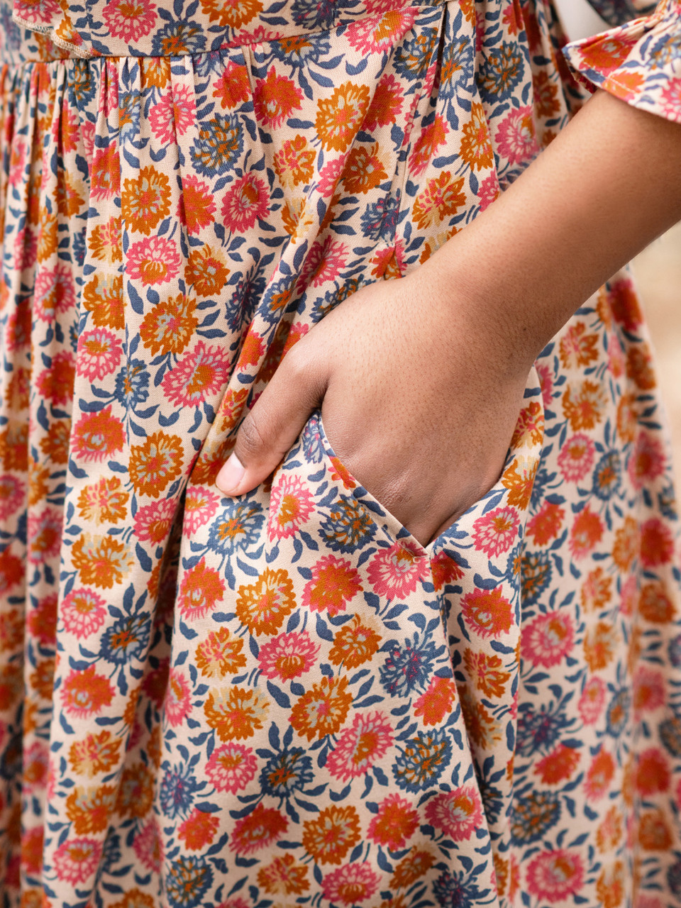 Liana Dress - Gold Multi | Shop Beautiful Designs by April Cornell