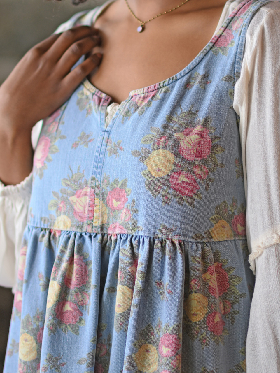 Genevieve Pinafore Dress - Denim | Shop Beautiful Designs by April