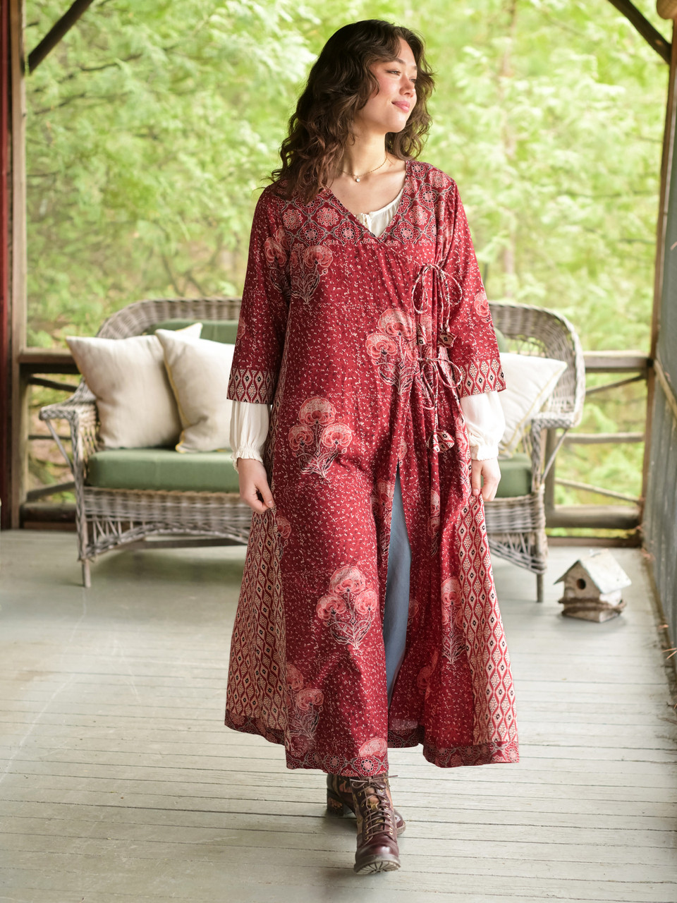Darjeeling Wrap Jacket - Rust | Shop Beautiful Designs by April