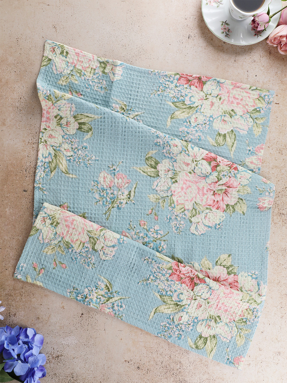 Blanche Tea Towel Set of 2 - Mist | Shop Beautiful Designs by April Cornell