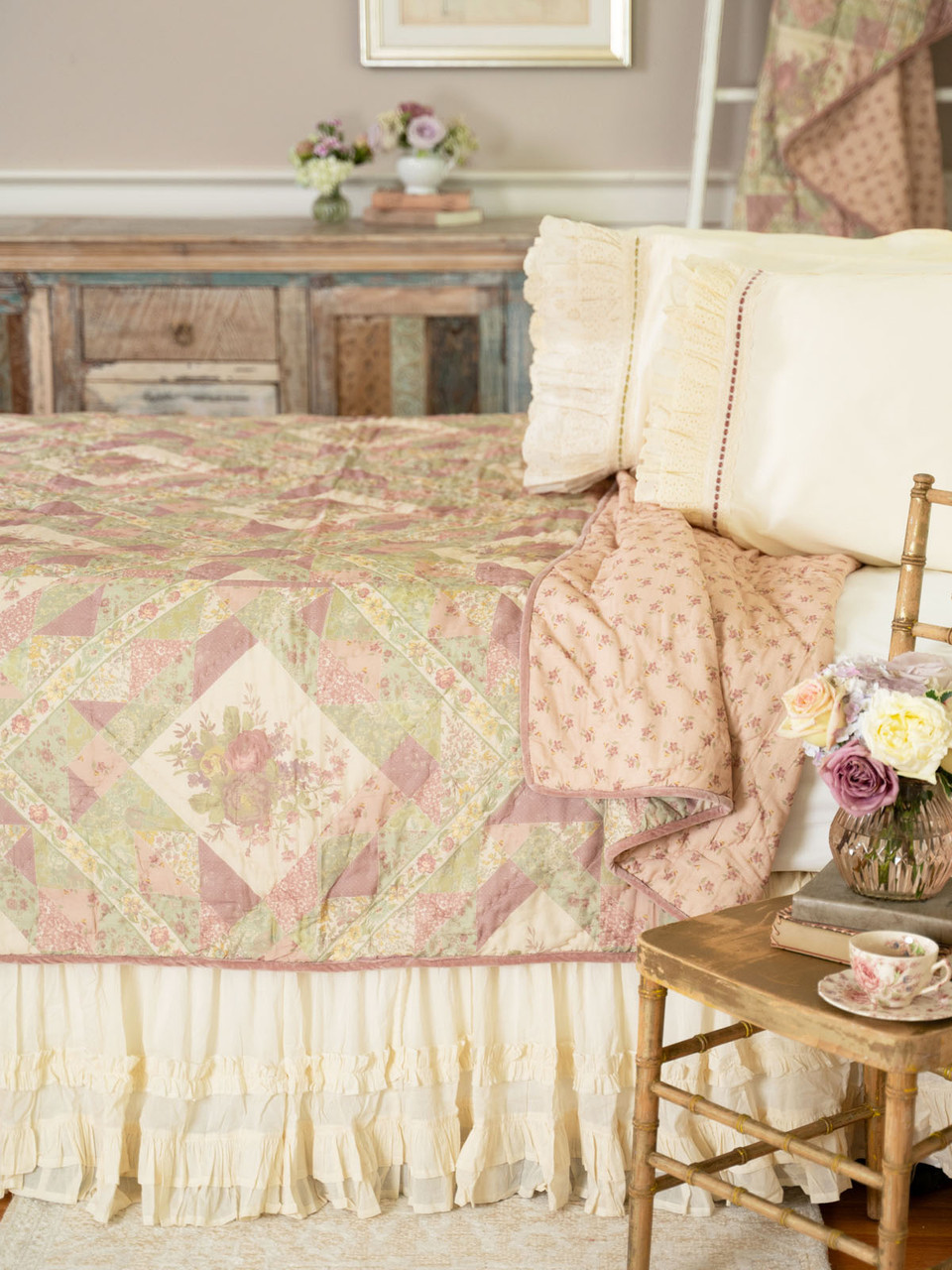Cottage Patchwork Quilt - Amethyst | Shop Beautiful Designs by