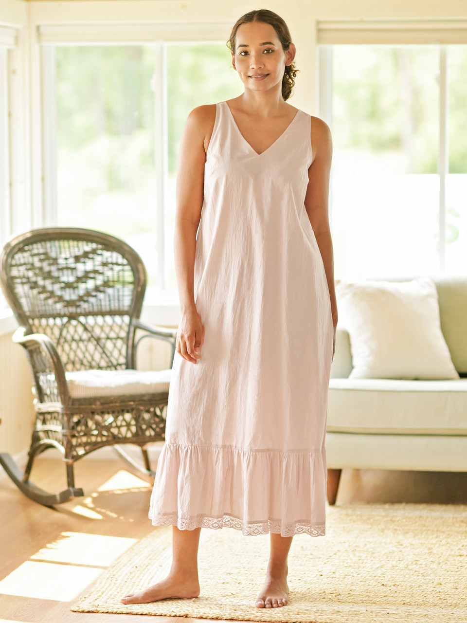 NO DRESS ノードレス スリーブ&キャミソール 0728 Eden Slip - Rose | Shop Beautiful Designs by April Cornell