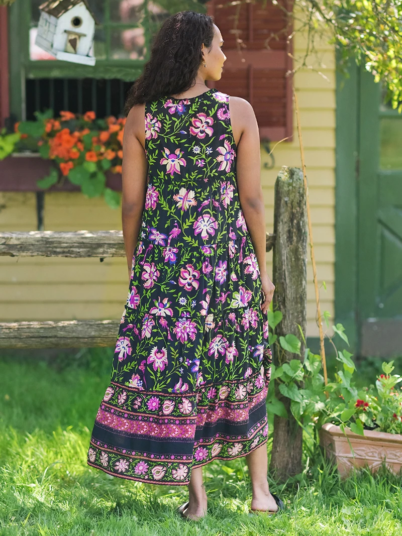 black kalamkari dress Owlsky Women's Kalamkari Printed Pure Cotton One Piece Stylish Dress w –  OWLSKY