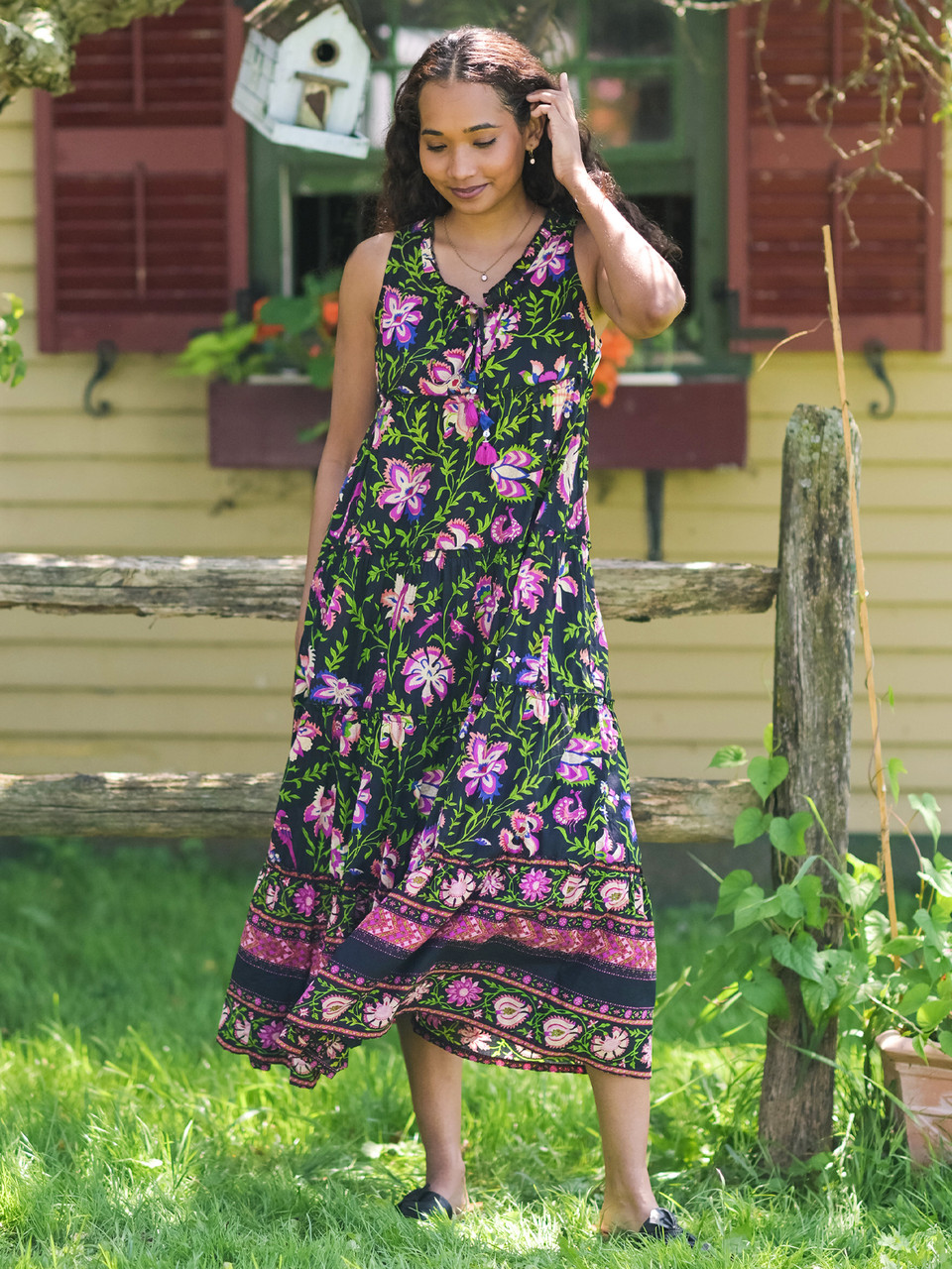 black kalamkari dress Kalamkari Printed Ethnic Dress