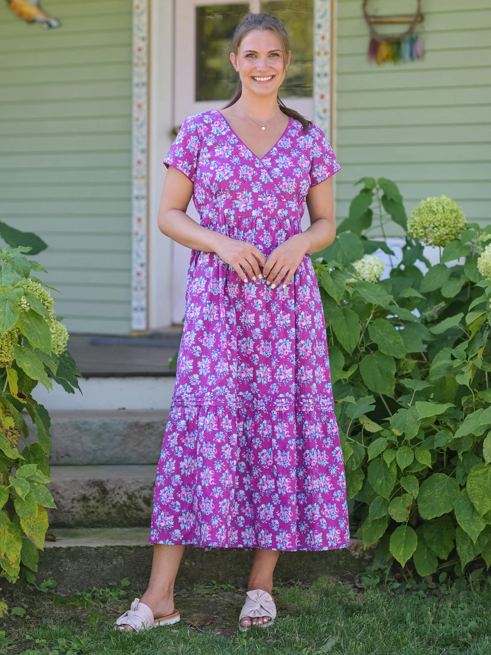 purple orchid dress Women's Flex Dress
