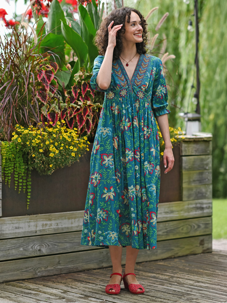 teal fall dress Tatiana Dress