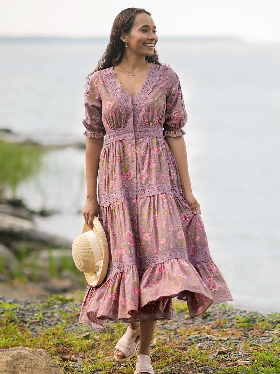 knee length dresses for ladies 100% RECYCLED COTTON main image 1